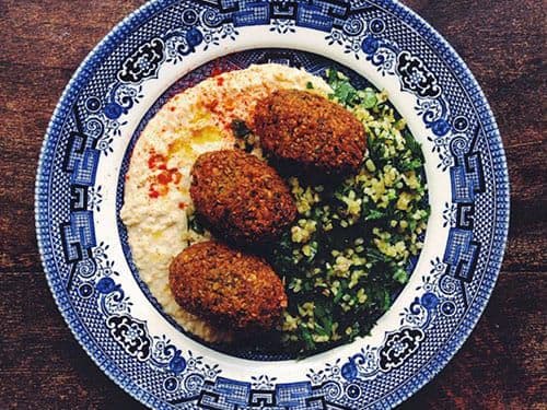 Falafel, Hummus, and Tabouli
